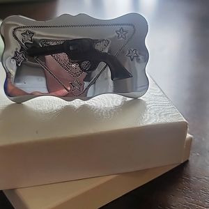 Chambers Belt Co. Belt Buckle with Pistol on it (Vintage)